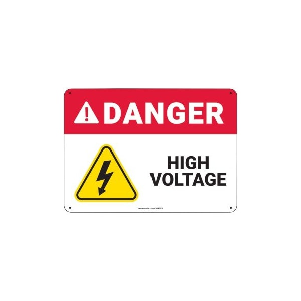 Pig PIG High Voltage Sign 14" x 10" Aluminum 14" L x 10" H SGN2026-10X14-ALM - main